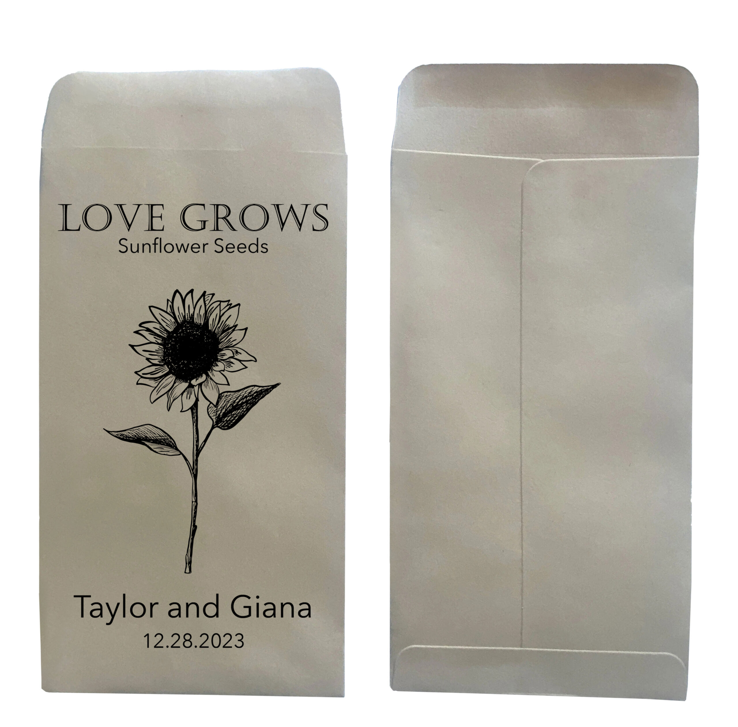 Sunflower Seed Favor Packet